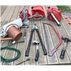 Image 1 : Hand Tools, Gas Cans, Watering Can, and Extension Cord