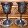 Image 5 : Silverplate Fondue Set with Stand, Two Goblets, and Coasters