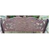 Image 6 : Cast Iron Outdoor Bench with Three Hanging Pot Holders and Decorative Garden Trellis