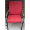 Image 8 : Six Chair Red Patio Dinette Set with Glass Table and Umbrella