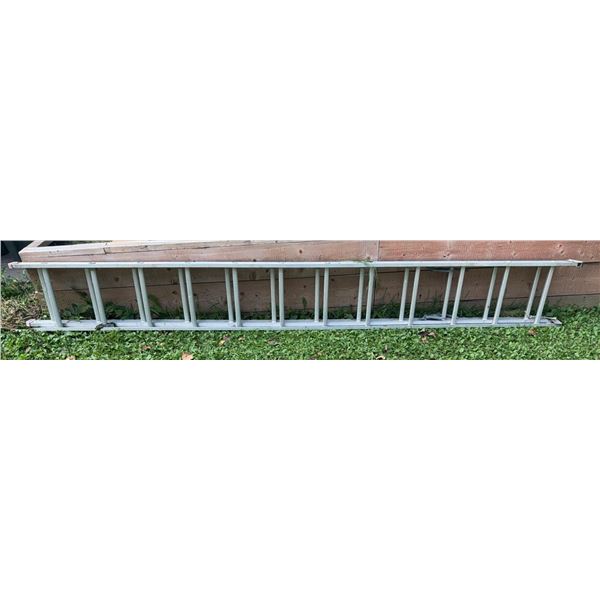 Aluminum 2-Section Extension Ladder Approximately 20 Feet