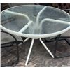 Image 5 : Outdoor Patio Set with Glass Table and Four Metal Sling Chairs