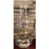 Image 2 : Glass Oil Lamp with Brass Burner and Two Cut Glass Bowls