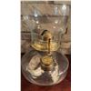 Image 5 : Glass Oil Lamp with Brass Burner and Two Cut Glass Bowls
