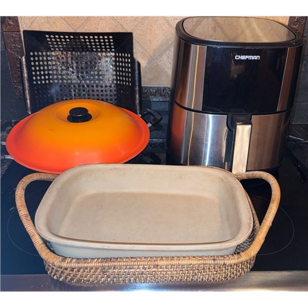 Kitchen Appliances and Cookware Including Chefman Air Fryer