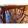 Image 9 : Wood Dining Table with Two Leafs and Eight Carved Chairs