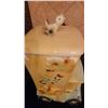 Image 2 : Yellow Ceramic Cookie Truck Shaped Cookie Jar with Bird Finial