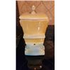 Image 3 : Yellow Ceramic Cookie Truck Shaped Cookie Jar with Bird Finial