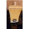 Image 5 : Yellow Ceramic Cookie Truck Shaped Cookie Jar with Bird Finial