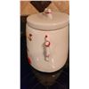Image 2 : Ceramic Cookie Jar with Animal Motif and Red Trim