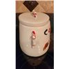Image 4 : Ceramic Cookie Jar with Animal Motif and Red Trim