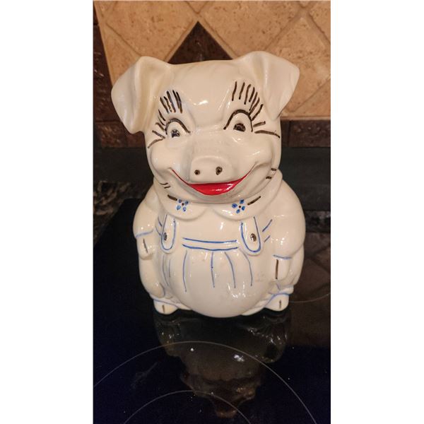 Ceramic Pig Shaped Cookie Jar