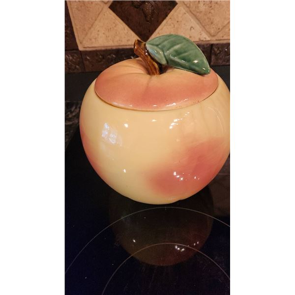 Ceramic Apple Cookie Jar with Lid