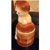 Image 2 : Glazed Ceramic Boy Cookie Jar with Barrel Motif