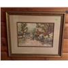 Image 2 : Framed Watercolour Print "The Day is Done" Signed by F. Evans