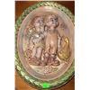 Image 3 : Three Oval Plaster Wall Plaques with Children and Animals Relief