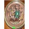 Image 4 : Three Oval Plaster Wall Plaques with Children and Animals Relief