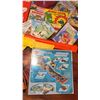 Image 2 : Children's Book Lot with LEGO Racers Set, Loose LEGO Bricks, and Toy Blaster