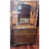 Image 1 : Wooden Dresser with Mirror and Three Drawers