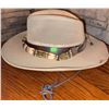 Image 1 : Beige Mesh Safari Hat with Decorative Beaded Band and Chin Strap