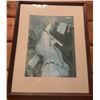 Image 1 : Framed Print Depicting Woman Playing Piano with Candlelight