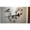 Image 1 : Metal Wall Art Sculpture with Trumpet and Musical Notes
