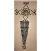 Image 5 : Home Decor Lot: Wood Owl Sculpture, Iron Wall Art, Hooks, Lantern, and Glass Wall Vases