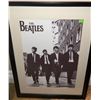 Image 3 : Framed Beatles Poster and Metal Guitar Wall Art Lot