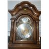 Image 3 : Tempus Fugit Grandfather Clock with Oak Case and Brass Weights