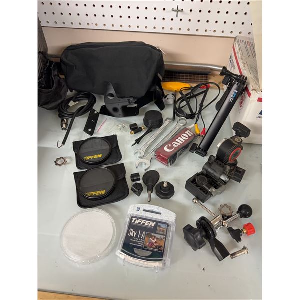 Camera and Tripod Accessories with GoPro and Tiffen Filters