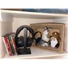 Image 1 : Sony MDR-RF925RK Wireless Headphones, Wired Gaming Headset, DVDs, and Stuffed Animals Lot