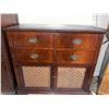 Image 1 : Philco Wood Cabinet Radio and Record Player Console with LP