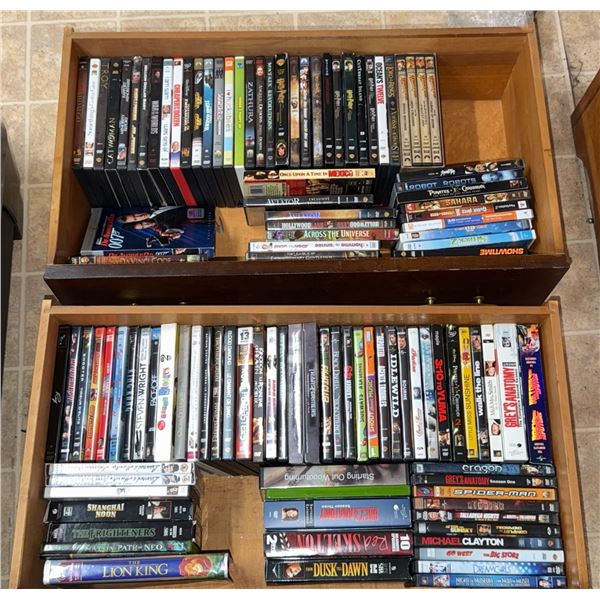 Over 70 DVD Movies and Series with VHS Lion King