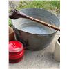Image 10 : Household Items with Medalta Medicine Hat Jug, Sad Iron, Red Enamel Pot, and Mason Jars