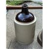 Image 2 : Household Items with Medalta Medicine Hat Jug, Sad Iron, Red Enamel Pot, and Mason Jars