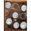 Image 9 : Household Items with Medalta Medicine Hat Jug, Sad Iron, Red Enamel Pot, and Mason Jars