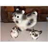Image 1 : Three-Piece Ceramic Cow Kitchen Set: Cookie Jar, Sugar Bowl, Creamer