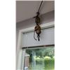 Image 3 : Wood and Metal Pulley Block with Iron Hook and Rope