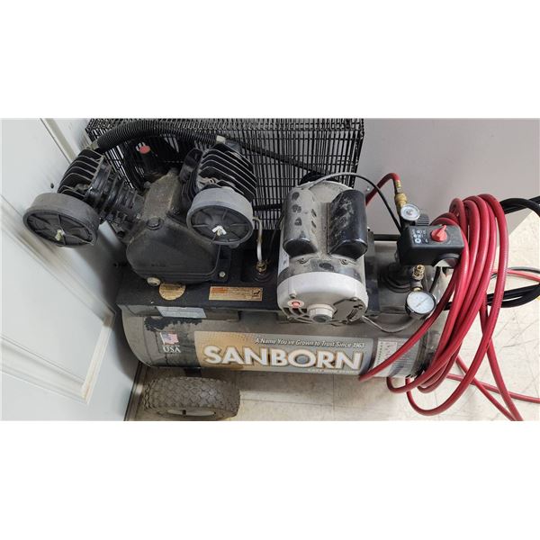 Sanborn 20 Gallon Cast Iron Series Air Compressor, Model BTM56RB34D2M