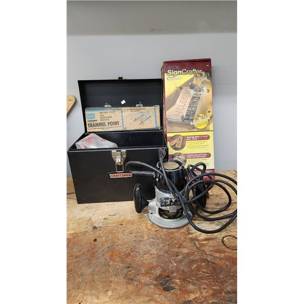 Craftsman Router 315.25070 with Case, Trammel Point, and SignCrafter Kit