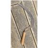 Image 5 : Six Vintage Hand Tools Including Saws, Sickle, Hacksaw, and Pickaxe