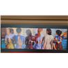 Image 2 : Framed Aquarius 39 x 15 Print of Pink Floyd Album Art and Beatles Poster with Condition Issues