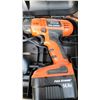 Image 2 : Black & Decker Fire Storm 14.4V Cordless Drill (Charger Not Included) and Mastercraft Glue Gun