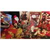 Image 1 : Christmas Decorations Including Plush Figures, Wreath, Garlands, Lights, Stockings