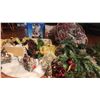 Image 1 : Christmas Holiday Village, LED Decor, Wreath, Garlands, and Figurines Lot