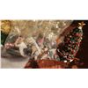 Image 7 : Christmas Holiday Village, LED Decor, Wreath, Garlands, and Figurines Lot