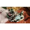 Image 8 : Christmas Holiday Village, LED Decor, Wreath, Garlands, and Figurines Lot