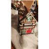 Image 9 : Christmas Holiday Village, LED Decor, Wreath, Garlands, and Figurines Lot
