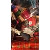 Image 5 : Christmas Wrapping Supplies and Décor Lot with Figurine and Reindeer Scene