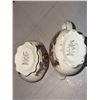 Image 5 : Sandland Ware Creamer and Sugar, Royal Winton Bowl, Glass Insulator, and Decorated Goblet